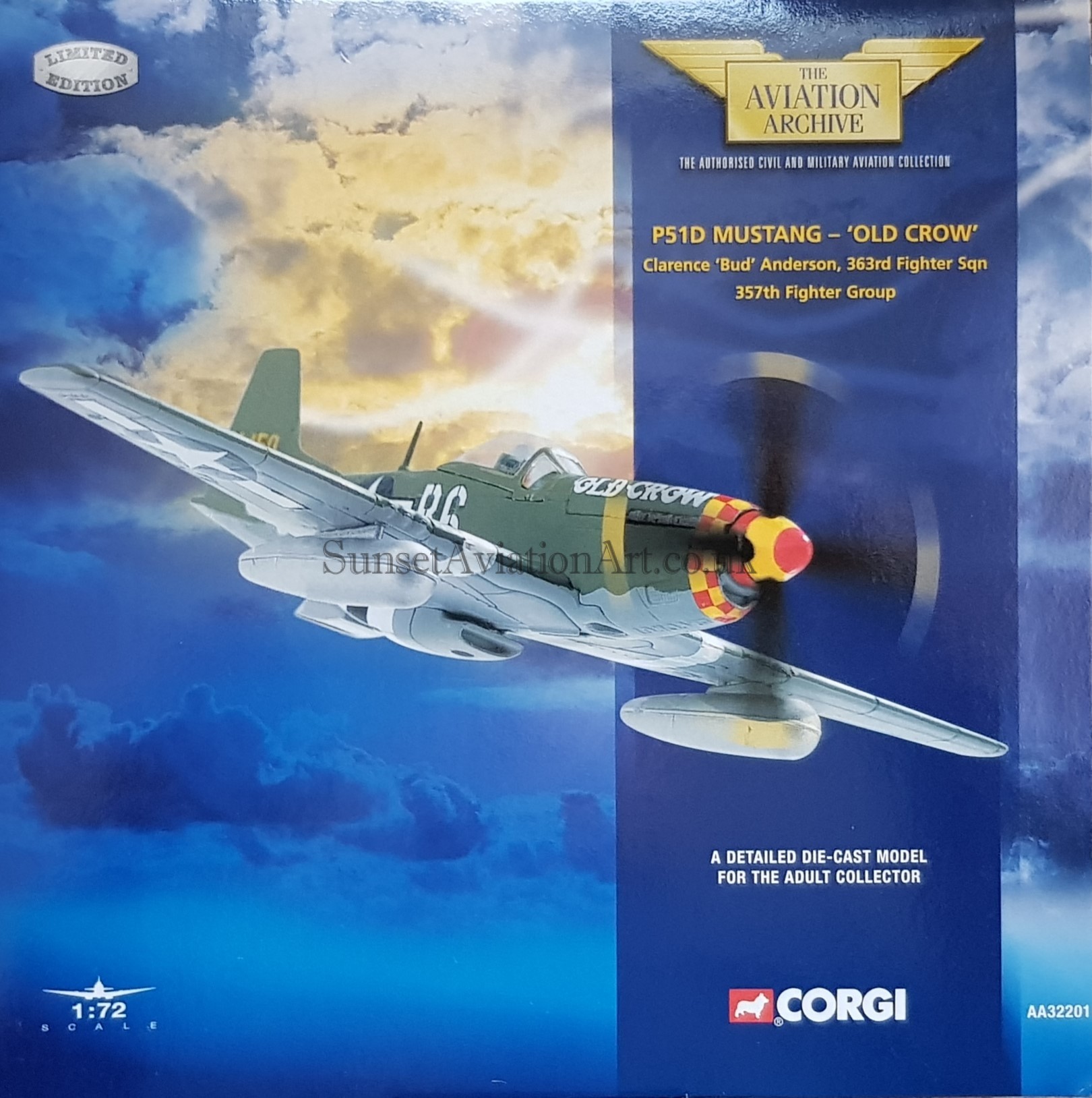 Corgi AA32201 P-51 D Mustang The Aviation Archive Old Crow