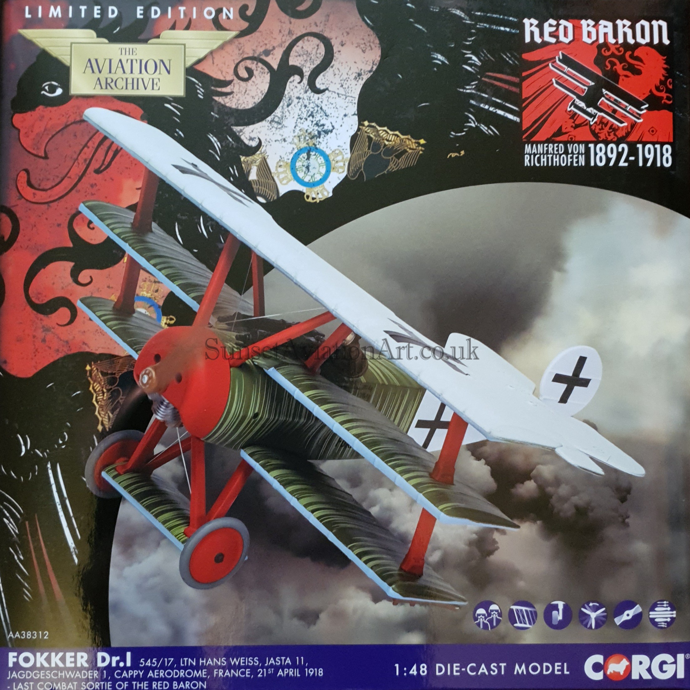 Fokker Dr.I AA38312 Corgi