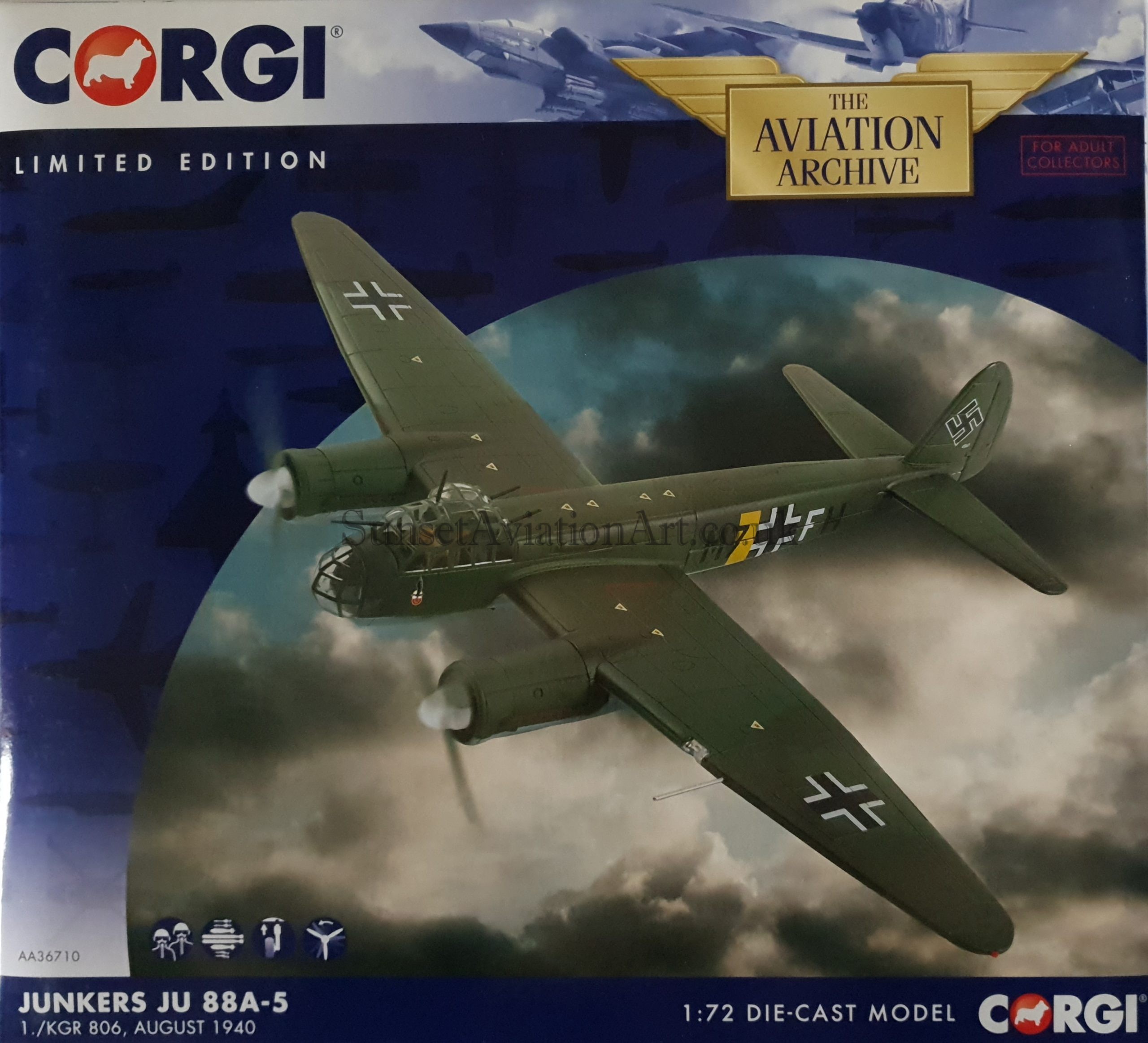 Corgi Junkers Ju88A-5 9K+ED Stab III./KG51 Limited Edition 1