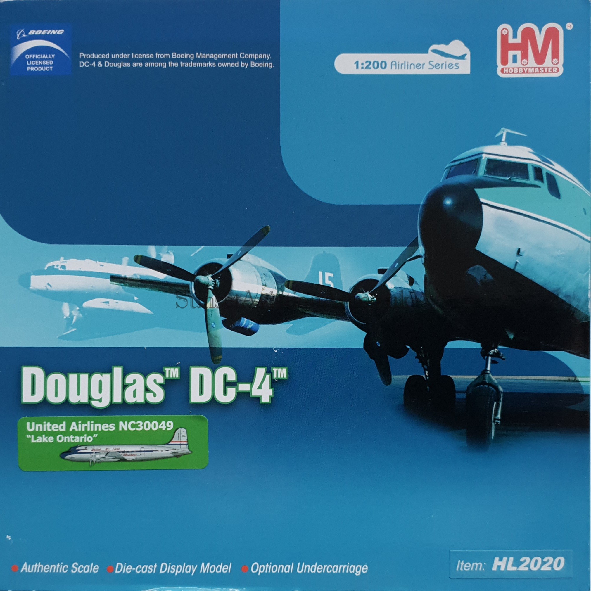HL2020 Hobbymaster Douglas DC-4 United Airlines NC30049