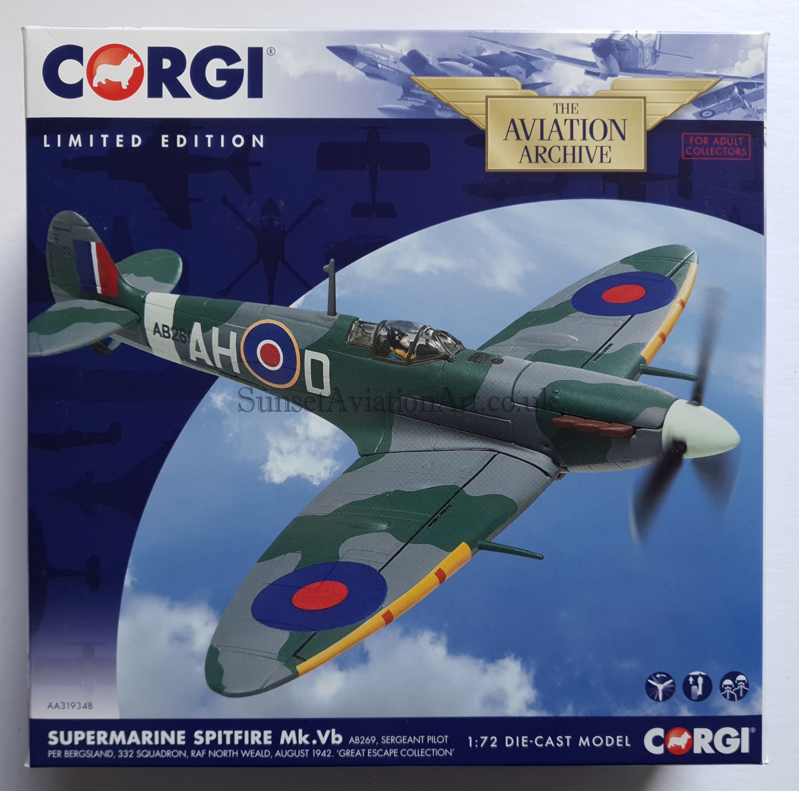 Corgi AA31934B Supermarine Spitfire Mk.Vb Great Escape