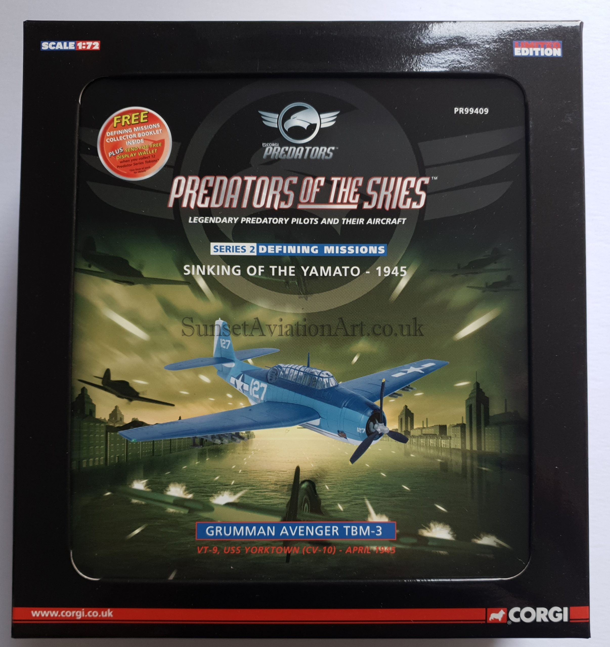 PR99409 Corgi Grumman Avenger TBM-3 VT-9 USS Yorktown